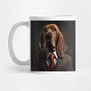 Bloodhound Dog in Suit Mug